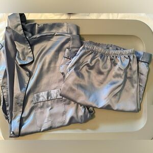 Silky Light Blue Pajama Set